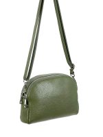 Bandolera de piel con doble cremallera