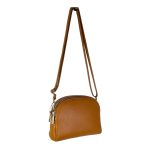 Bandolera de piel con doble cremallera