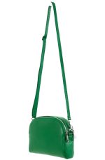 Bandolera de piel con doble cremallera