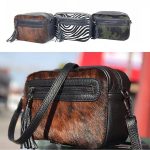 Bolso de piel artesanal con Borla decorativa