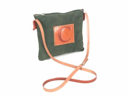 Bolso de piel con Letra Inicial