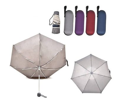 Paraguas compactas con funda duro antiviento