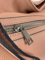 Bolso Hobo de Piel con Cremallera Delantera