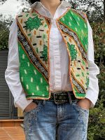 Chaleco bohemio artesanal reversible