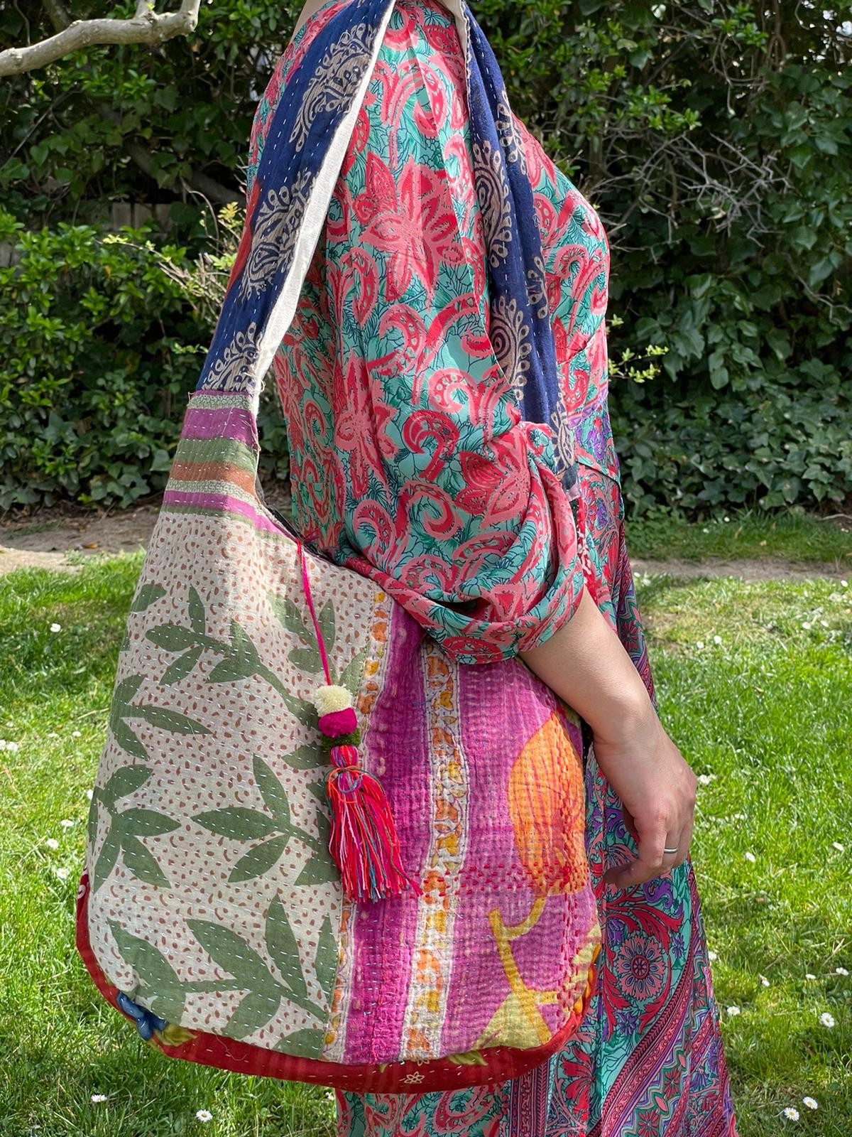 Bolso artesanal de tela algodón Bolso artesanal de tela algodón