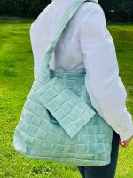 Bolso piel con efecto trenzado