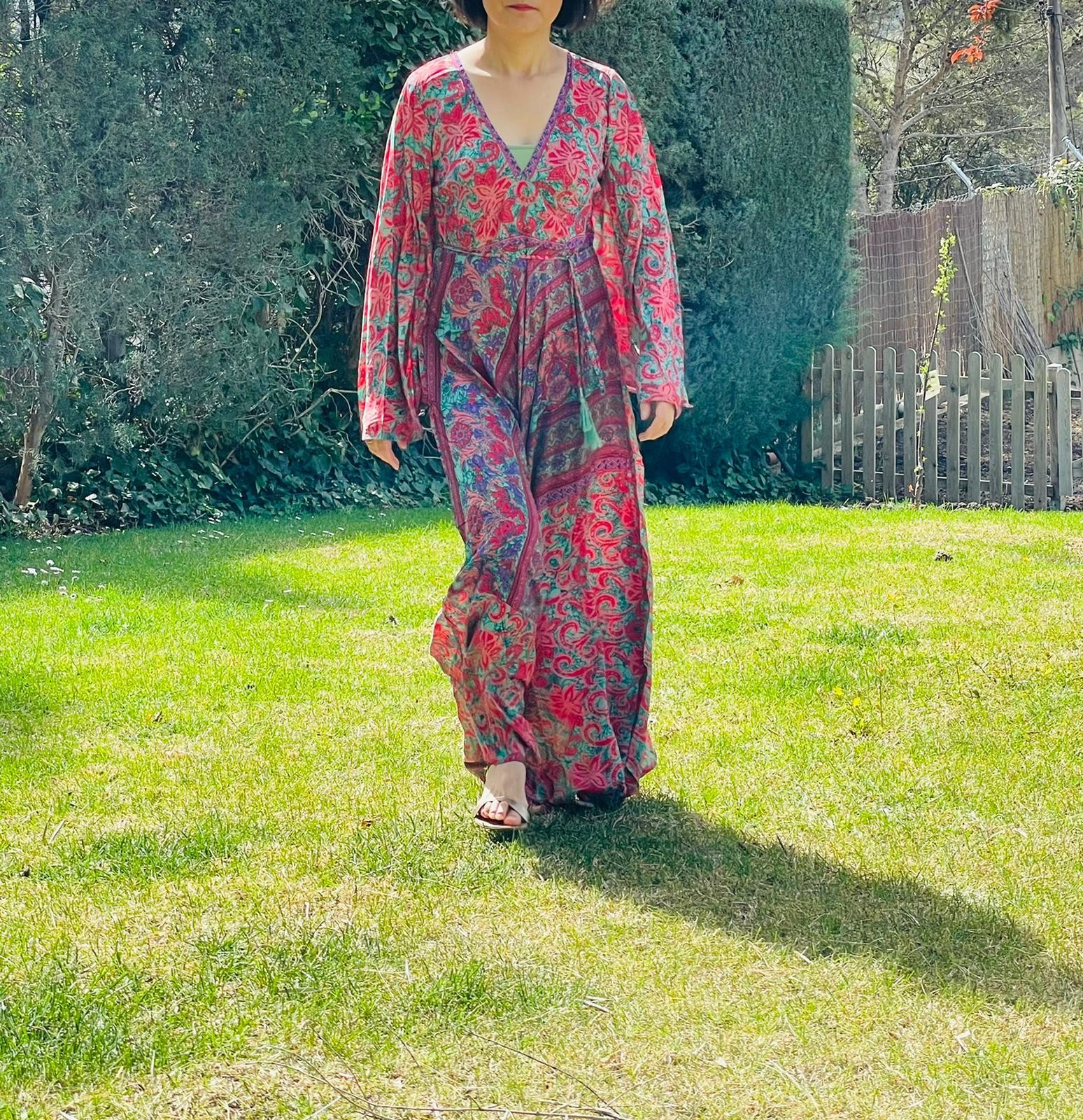 Vestido largo Bohemio estilo indio Vestido largo Bohemio estilo indio