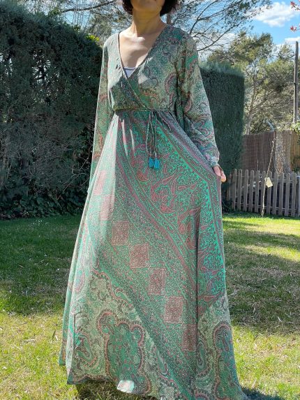 Vestido maxi estilo indio