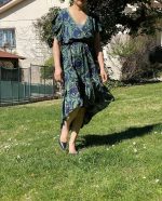 Vestido corto asimétrico