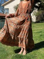 Vestido manga larga estilo indio