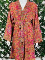 Kimono artesanal étnico estampado