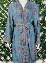 Kimono artesanal étnico estampado