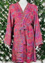 Kimono artesanal étnico estampado