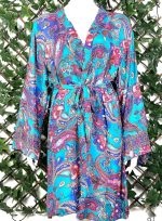 Kimono artesanal étnico estampado