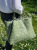 Bolso Tote de piel acolchado