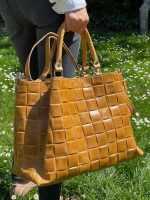 Bolso Tote de piel acolchado