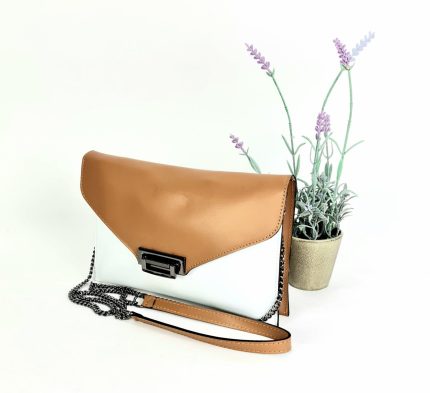 Bandolera piel con cierre de broche