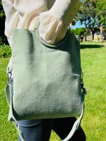 Bandolera de piel serraje