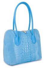 Bolso piel con estampado de relieve