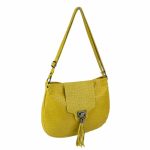 Bandolera piel con efecto de escama de serpiente