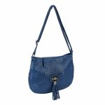 Bandolera piel con efecto de escama de serpiente