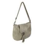 Bandolera piel con efecto de escama de serpiente