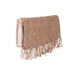 Bandolera de yute con solapa