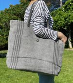 Bolso de hombro de lino