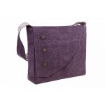 Bandolera de lino con solapa