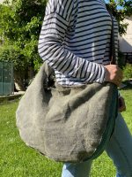 Bolso hobo de lino