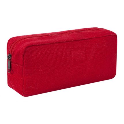 Estuche de yute con cremallera