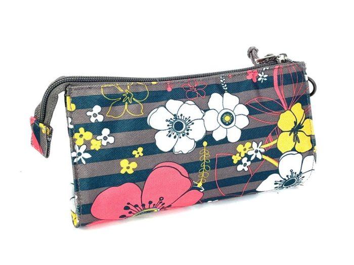 Estuche nailon con múltiples compartimentos
