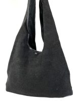 Bolso de lino con tres compartimentos