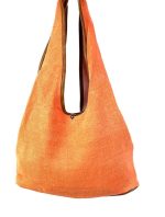 Bolso de lino con tres compartimentos