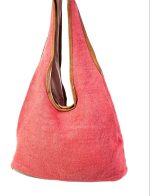 Bolso de lino con tres compartimentos