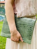 Bandolera piel diseño cocodrilo