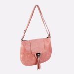 Bandolera piel con efecto de escama de serpiente