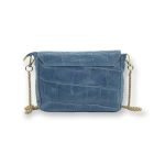 Bolso Bandolera de Piel Italiana con Diseño Coco y Asa Larga de Cadena Mujer