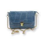 Bolso Bandolera de Piel Italiana con Diseño Coco y Asa Larga de Cadena Mujer