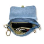 Bolso Bandolera de Piel Italiana con Diseño Coco y Asa Larga de Cadena Mujer