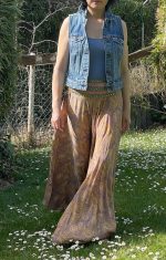 Pantalón étnico estilo palazzo