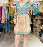 Vestido corto bohemio estilo indio