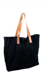 Shopper de piel serraje