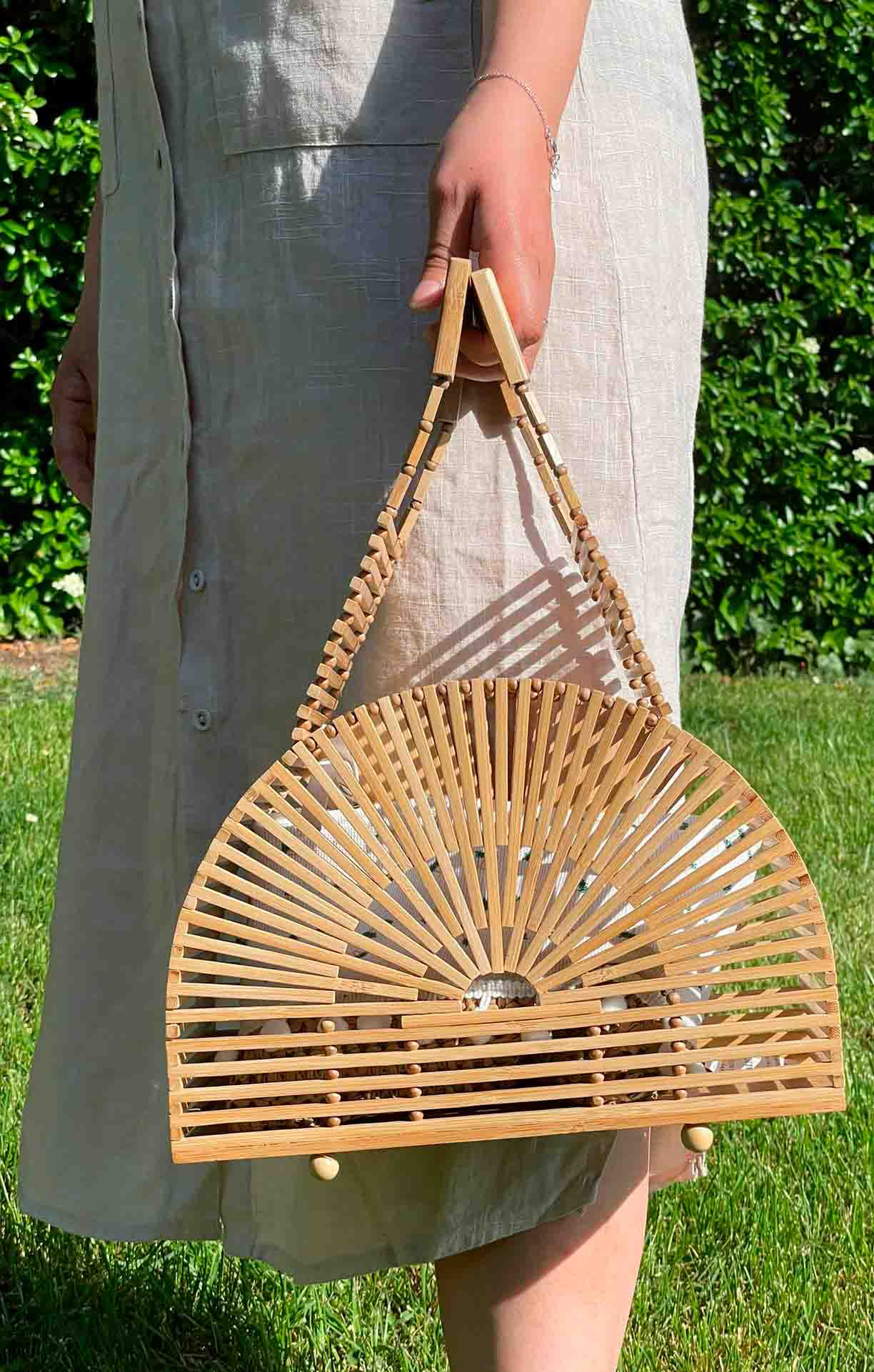 Bolso de Bambú con asa de imán Bolso de Bambú con asa de imán