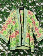 Kimono corto étnico bordado