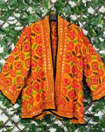 Kimono corto étnico bordado