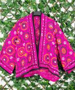 Kimono corto étnico bordado