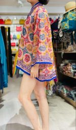 Kimono corto étnico bordado