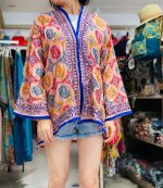 Kimono corto étnico bordado