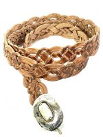 Cinturón artesanal de piel PEQ